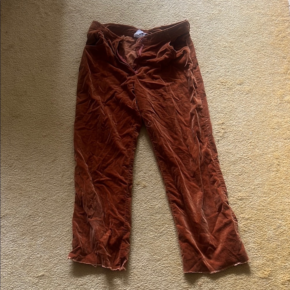 Rust Velvet Pants